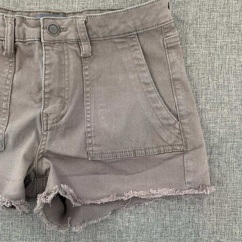 Cali 1850 Shorts Faded brown‎ Distressed Fringe Casual Wear Short Shorts Size 7 - Picture 2 of 11